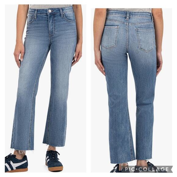NWT Kut From The Kloth High Rise Kelsey Fab Ab Ankle Flare Jeans - Picture 1 of 8